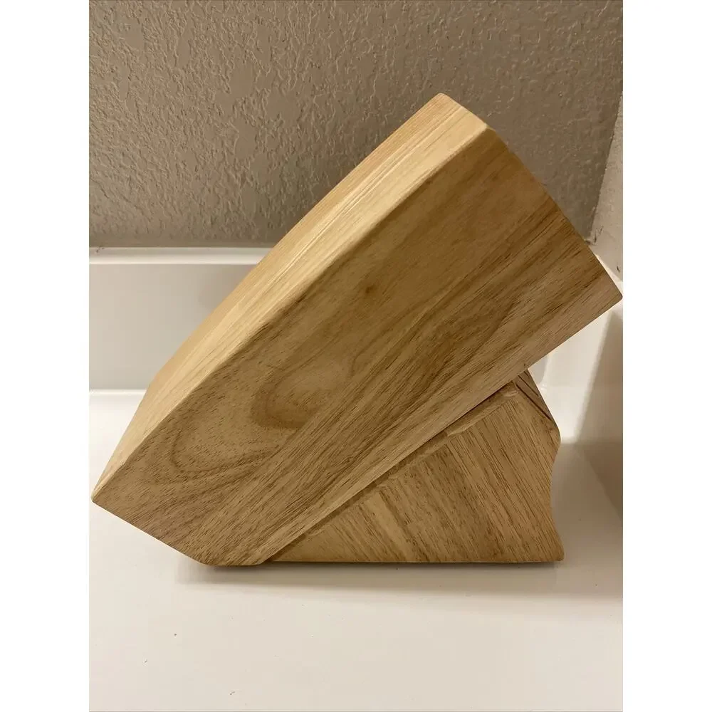 Chicago Cutlery Wooden Knife Block Only No Knives 14 Slots Excellent Condition